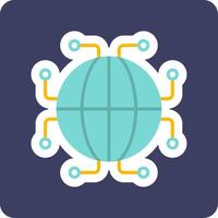 Digtal World Vecto Icon vector