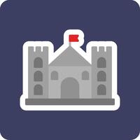 castillo vecto icono vector