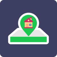 House Location Pin Vecto Icon vector