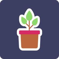 Plant Pot Vecto Icon vector