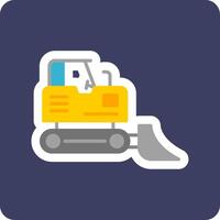 Bulldozer Vecto Icon vector