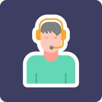 Customer Service Agent Vecto Icon vector