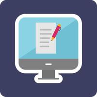 Computer Copywriting Vecto Icon vector