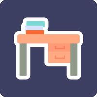 Work Desk Vecto Icon vector