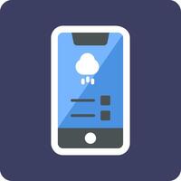 Phone Weather Forcast Vecto Icon vector