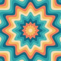 Colorful psychedelic groovy background. Abstract retro trippy flower vector illustration.