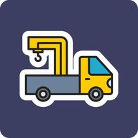 Crane Truck Vecto Icon vector