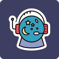 astronauta casco vecto icono vector