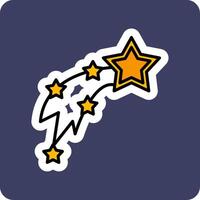 Shooting Stars Vecto Icon vector