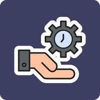 hora administración vecto icono vector