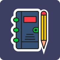 cuaderno vecto icono vector