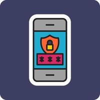 Mobile Security Vecto Icon vector