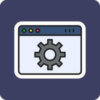 Web Page Setting Vecto Icon vector