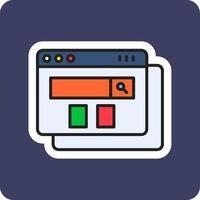 Browser Web Page Vecto Icon vector