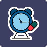 hora cápsula vecto icono vector