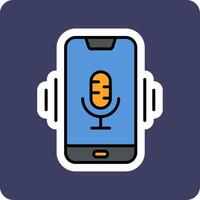Mobile Voice Assistant Vecto Icon vector