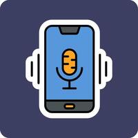 Mobile Voice Assistant Vecto Icon vector