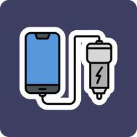 Car phone charging Vecto Icon vector