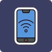 teléfono inteligente Wifi vecto icono vector