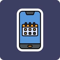 teléfono inteligente calendario vecto icono vector