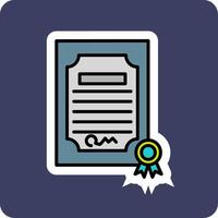 Certificate Vecto Icon vector