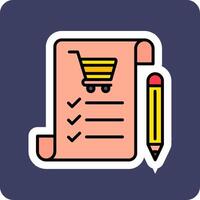 Shopping List Vecto Icon vector