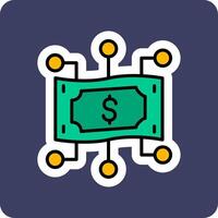 digital dinero vecto icono vector