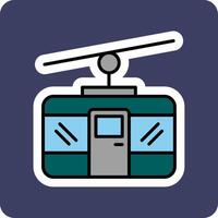 Cable Car Vecto Icon vector