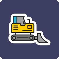 Bulldozer Vector Icon