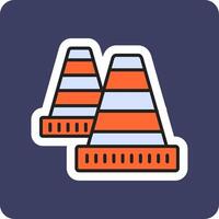 Traffic Cone Vecto Icon vector