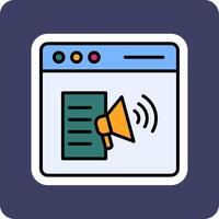 Webpage Online Marketing Vecto Icon vector