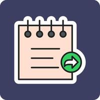 Notes Share Vecto Icon vector