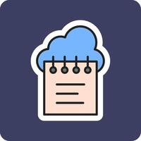 Cloud Data Vecto Icon vector