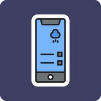 Phone Weather Forcast Vector Icon