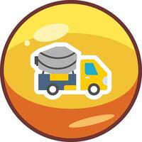 Cement Truck Vecto Icon vector