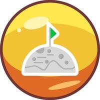 Moon Summit Vector Icon