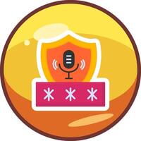 Voice Access Security Vector Icon