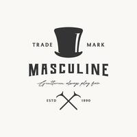 Clásico estilo masculino caballeros logo modelo diseño.logo para etiquetas, ropa y hombres. vector