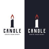 Simple candle flame logo template design with a creative and modern concept. vector