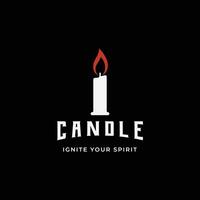 Simple candle flame logo template design with a creative and modern concept. vector