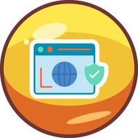 Secure  Browser Vector Icon