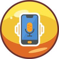 Mobile Voice Assistant Vector Icon