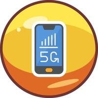 5g teléfono inteligente vecto icono vector