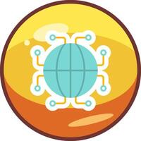 Digtal World Vecto Icon vector