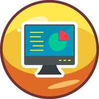 Online Pie Chart Vector Icon