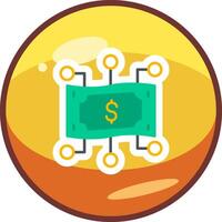 digital dinero vecto icono vector