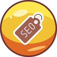 seo etiqueta vecto icono vector