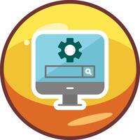 Computer Search Engine Vector Icon