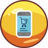 Online Phone Marketing Vector Icon