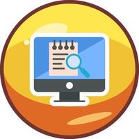 File Search Computer Vector Icon
